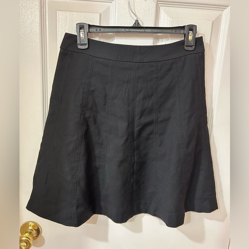 NWT H&M Black Lined A Line Skirt Size 8